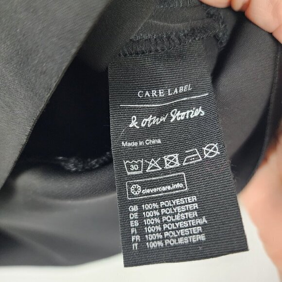 & Other Stories Neoprene Moto Side Zippers Mini Skirt 8 - Picture 6 of 6